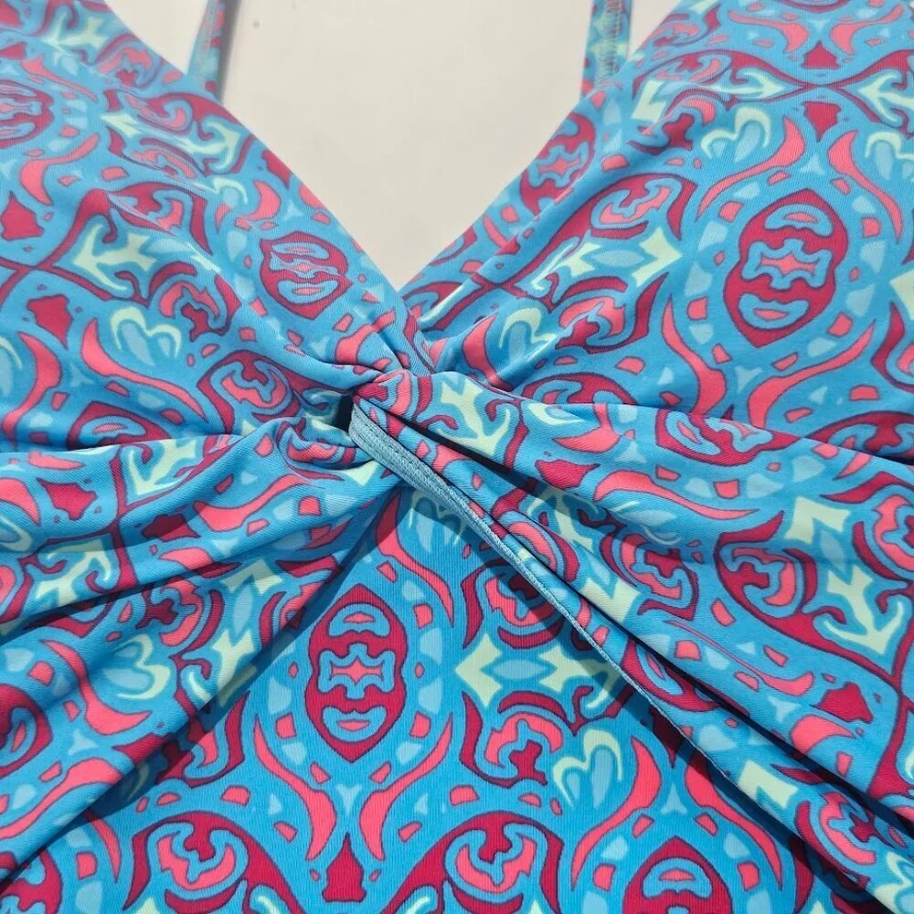 Bleu by Rod Beattie St. Tropez Printed Plunge Halter One-Piece Swimsuit - Picture 7 of 11